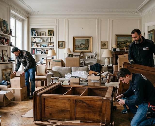 Équipe Diogène Clean Pro en chantier de débarras de maison à Boulogne-Billancourt (92)